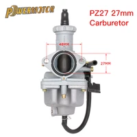 motorcycle carburetor high quality pz27 27mm carburetor pump accelerator for 125 150 200 250 300cc atv hand chokecable choke
