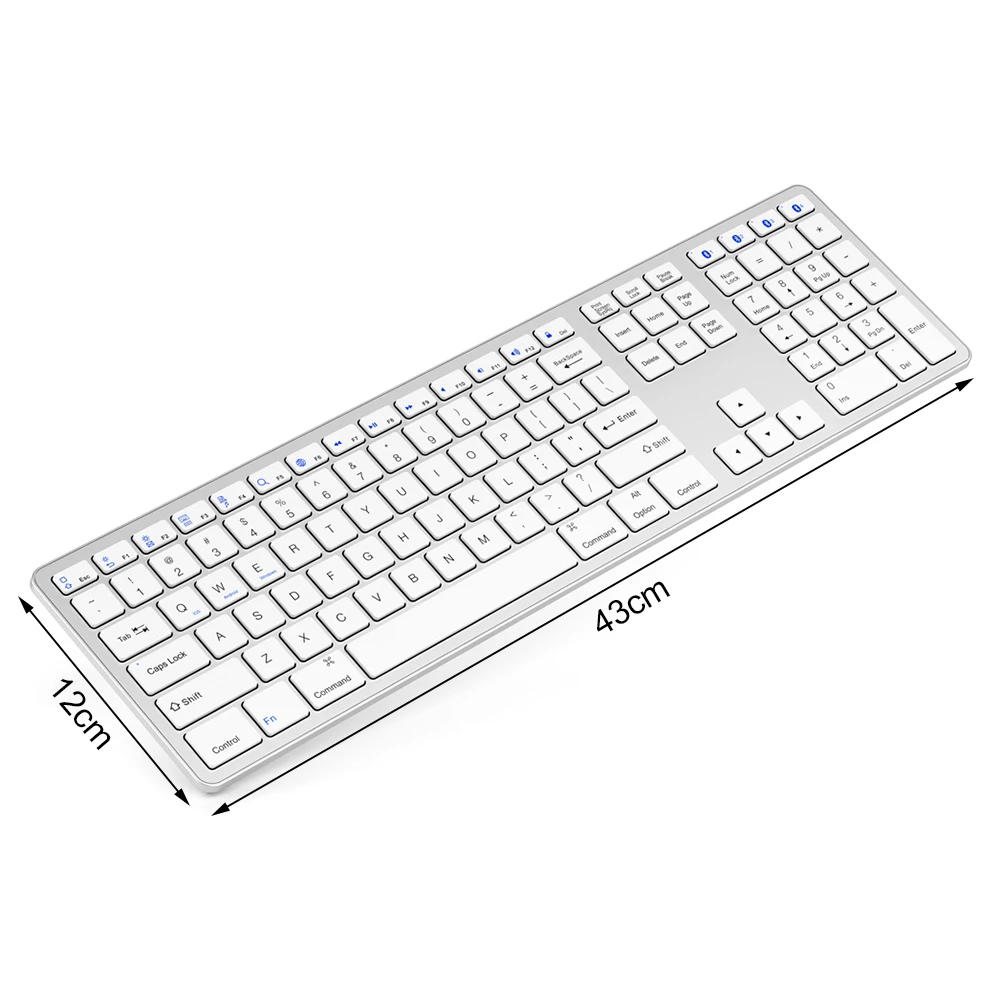 

Wireless Keyboard Mini Portable Multi-Paired Bluetooth 109-Key Keypad for Laptop PC Computer Support IOS/Android/Windows