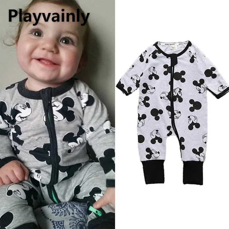 

Комбинезон для младенцев мальчиков девочек хлопковое нижнее белье с персонажами из мультфильмов длинные рукава комбинезон Одежда для ново...