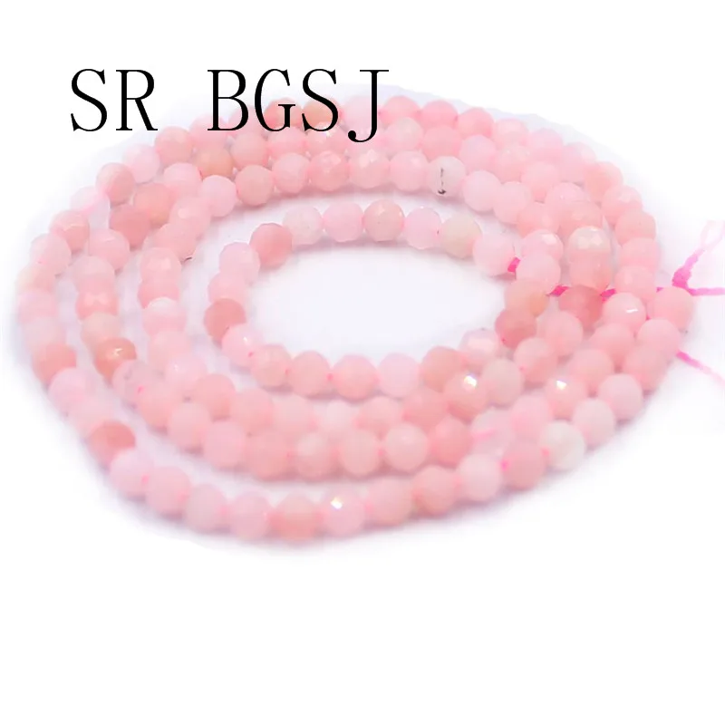 Бесплатная доставка SR 3 мм граненый розовый опал драгоценный камень прокладка