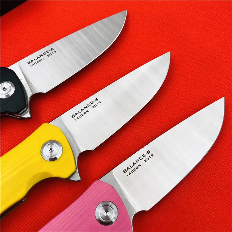 MAXACE balance-s складной нож G10 Ручка 14C27N стальной шлифовальный маленький складной нож открытый кемпинг рыболовный инструмент