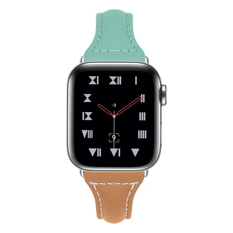 Натуральная кожа сменный ремешок для apple watch группа 4 контрастного цвета браслет Смарт-аксессуары для наручных часов iwatch 3/2/1 44 40 38-42 м