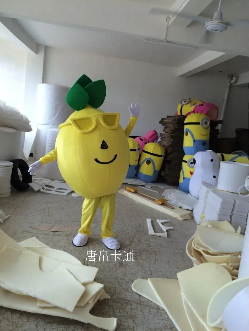 Yellow Lemon Mascot Costumes Fruit Halloween Chirstmas Party Adult Size Fancy Dress | Тематическая одежда и униформа