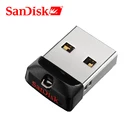 Флеш-накопитель SanDisk Cruzer Fit CZ33 mini, USB 2,0, 64 ГБ, 32 ГБ, 16 ГБ, 8 Гб