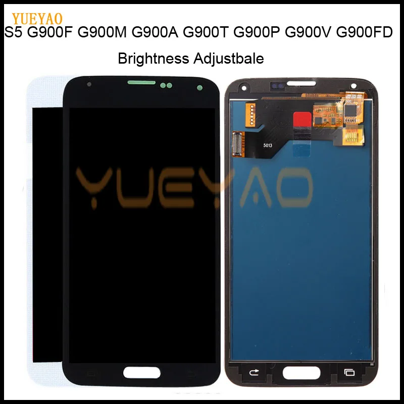 Регулируемая яркость G900F ЖК дисплей для SAMSUNG S5 LCD G900M G900A G900T сенсорный экран