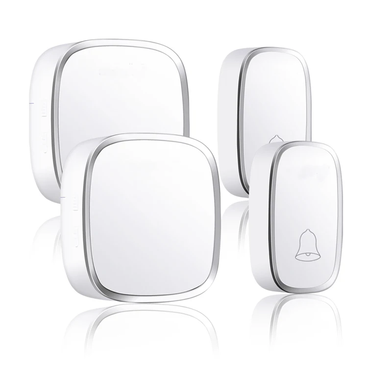 

Wireless Doorbell Waterproof Calling Door Bell House LED Light AC 100-260V 36 Ring Tunes 4 Volume Chime US EU Plug Doorbell