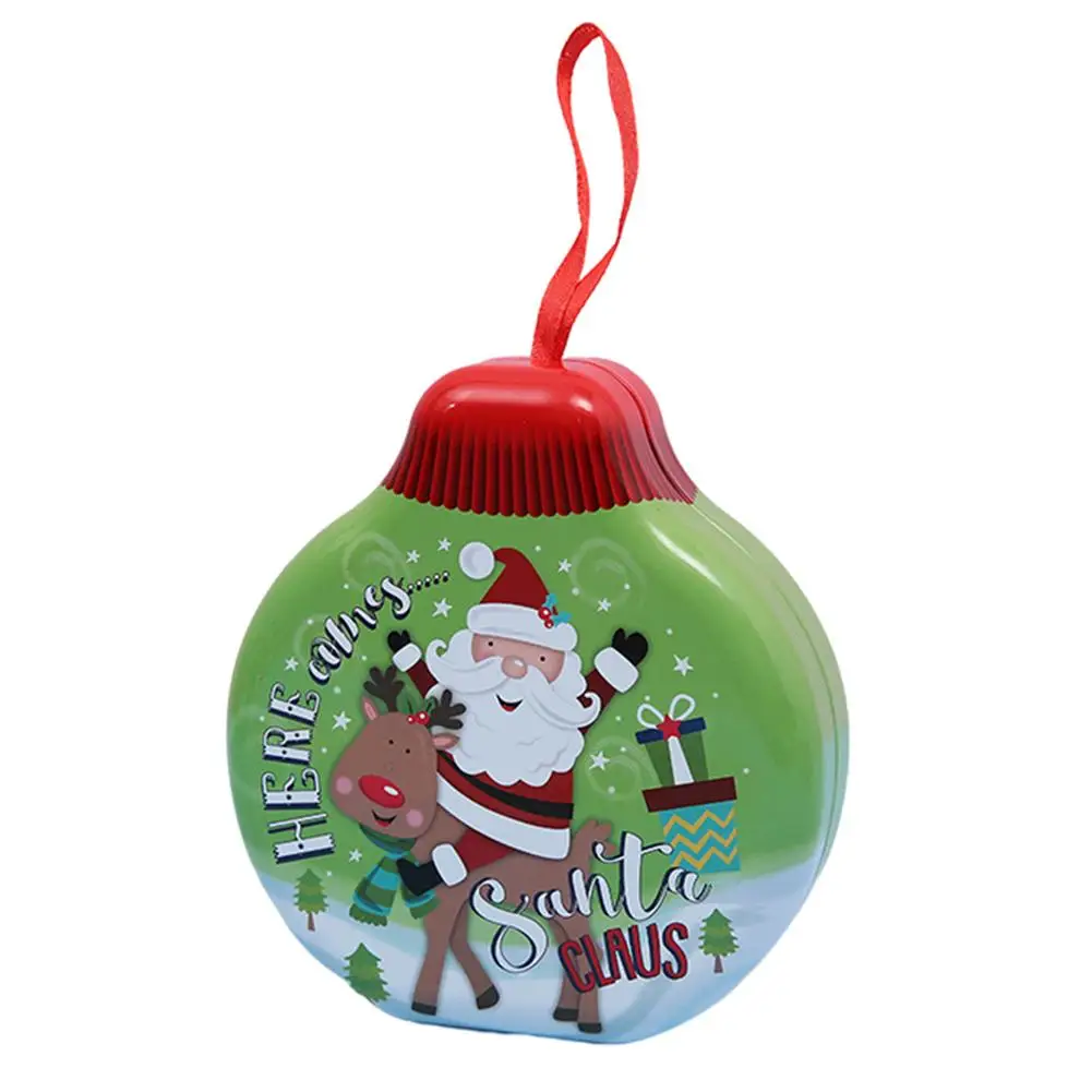 

Рождественская елка, подвеска, жестяная коробка для хранения, милый Санта-Клаус, узор, Подарочный чехол, колокольчик, коробка для хранения д...
