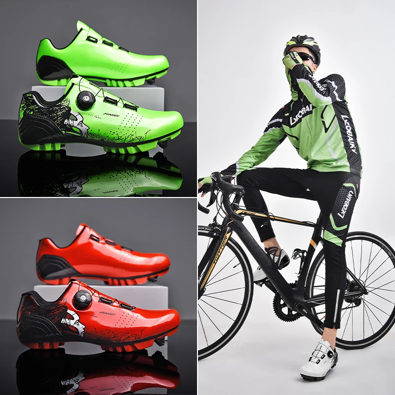 

Men's self-locking breathable road mountain bike shoes couple outdoor sports road racing cycling shoes