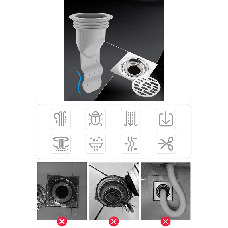 Сливной фильтр для ванной и кухни слив раковины дезодорирующий Силиконовый