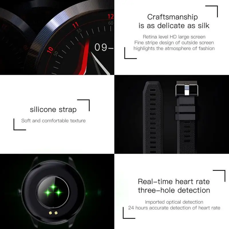 

SN93 Smart Watch Full Screen Fitness Tracker Heart Rate Blood Pressure Detector Bluetooth Waterproof Sports Smart Watch