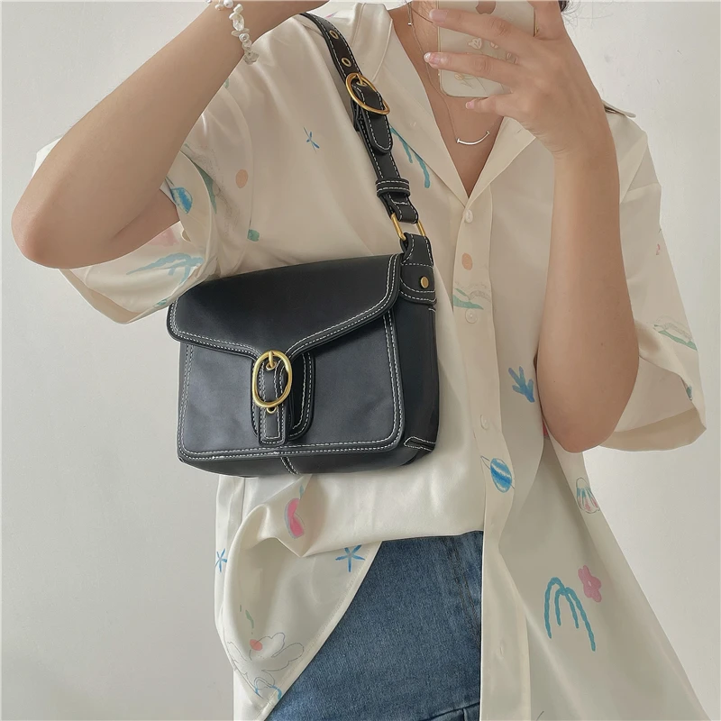 

Retro Underarm Bag 2021 Trendy Small Square Bag Designer Handbags Luxury Shoulder Bags For Women Sac De Luxe Femme