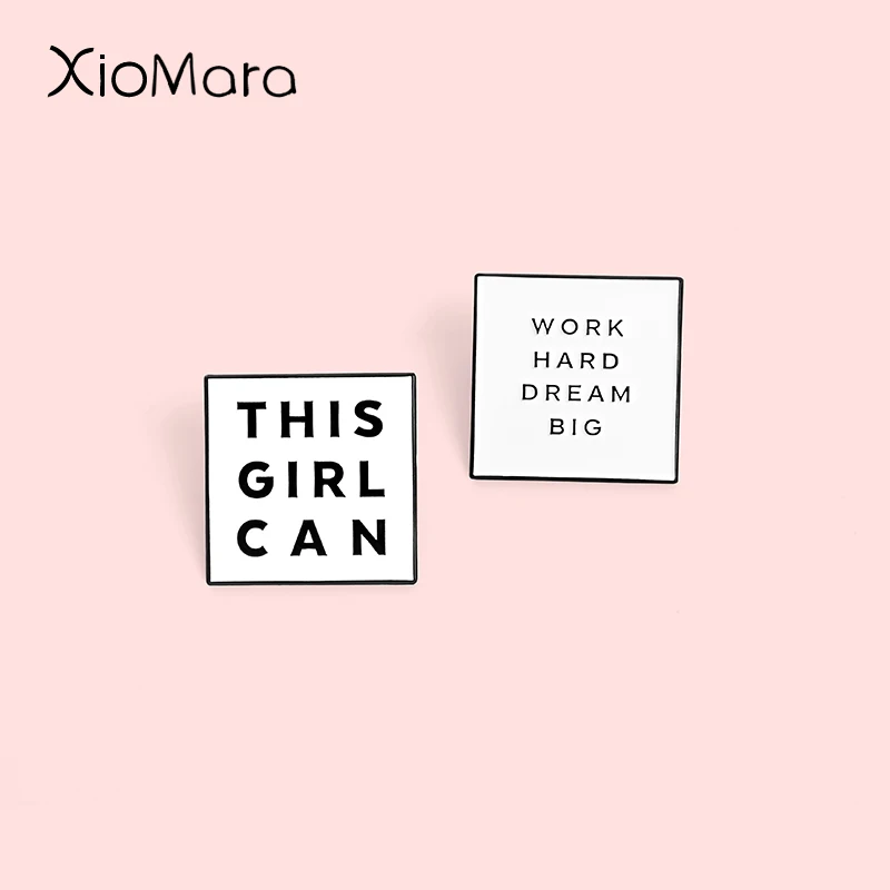 Эмалированная брошь на булавке с надписью заказ | Украшения и аксессуары