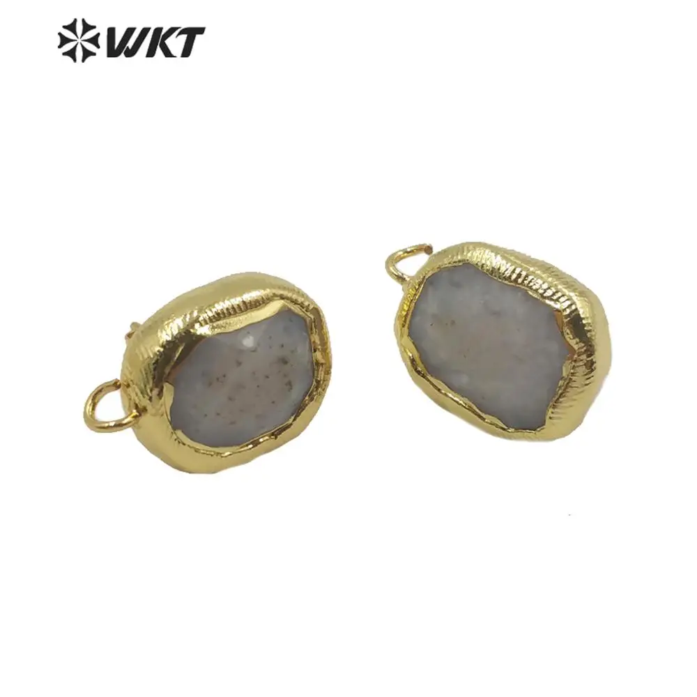 

JFE30 женские модные золотые электропластины DIY серьги находки Самые популярные серьги из натурального розового опала