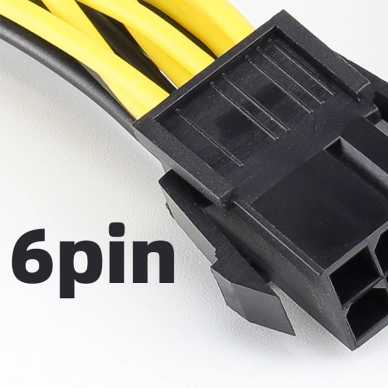 

5Pcs GPU VGA PCIe 6 Pin Female to Dual 2X 8 Pin (6+2) Male PCI Express Power Adapter Braided Y-Splitter Extension Cable