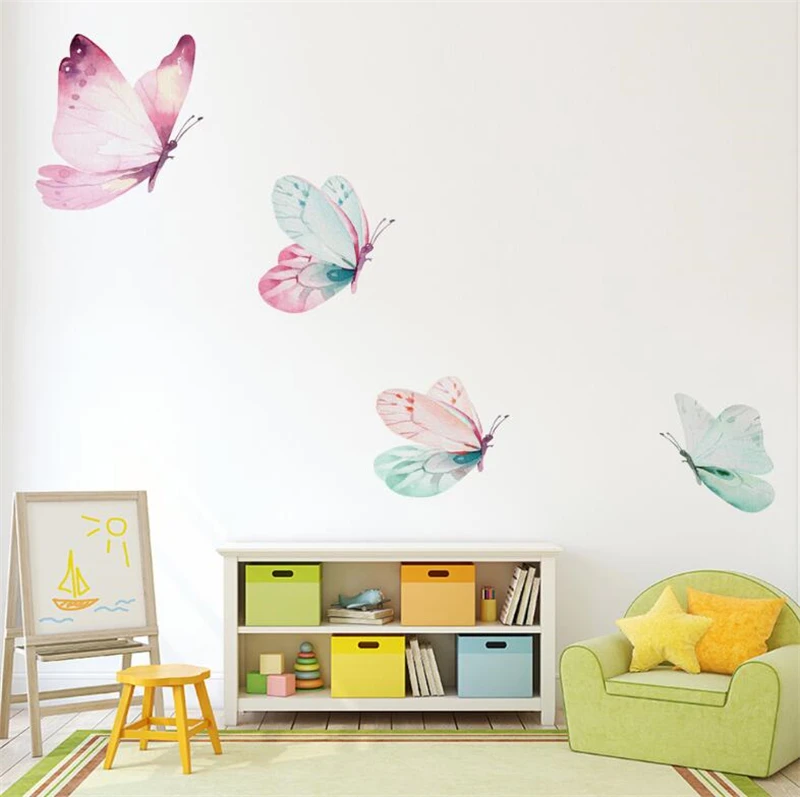 

Color butterfly still life wall sticker, living room bedroom wall decoration modern art mural wall stickers for kids rooms