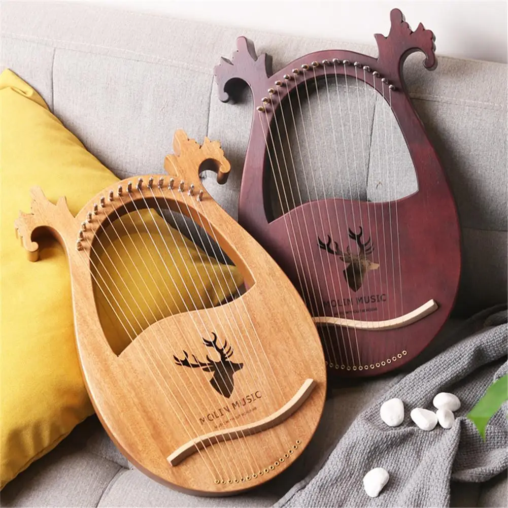 16 note Lyre harp Set жесткий портативный гаечный ключ из красного дерева черная сумка для