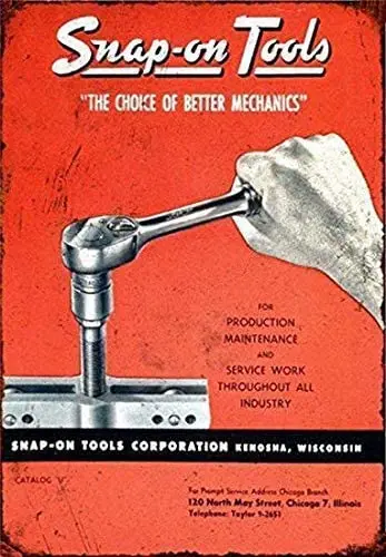 

Metal Sign Garage Retro Wrench Poster Club Bar Car Repair Factory People Cave Wall Decoration Wall Hanging 8x12 Inches