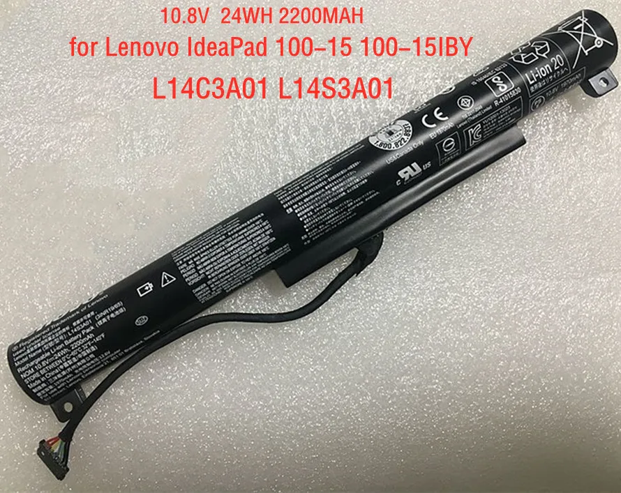 

10,8 в 24 Втч подлинный L14C3A01 l14s3a01аккумулятор для Lenovo IdeaPad 100-15 100-15IBY