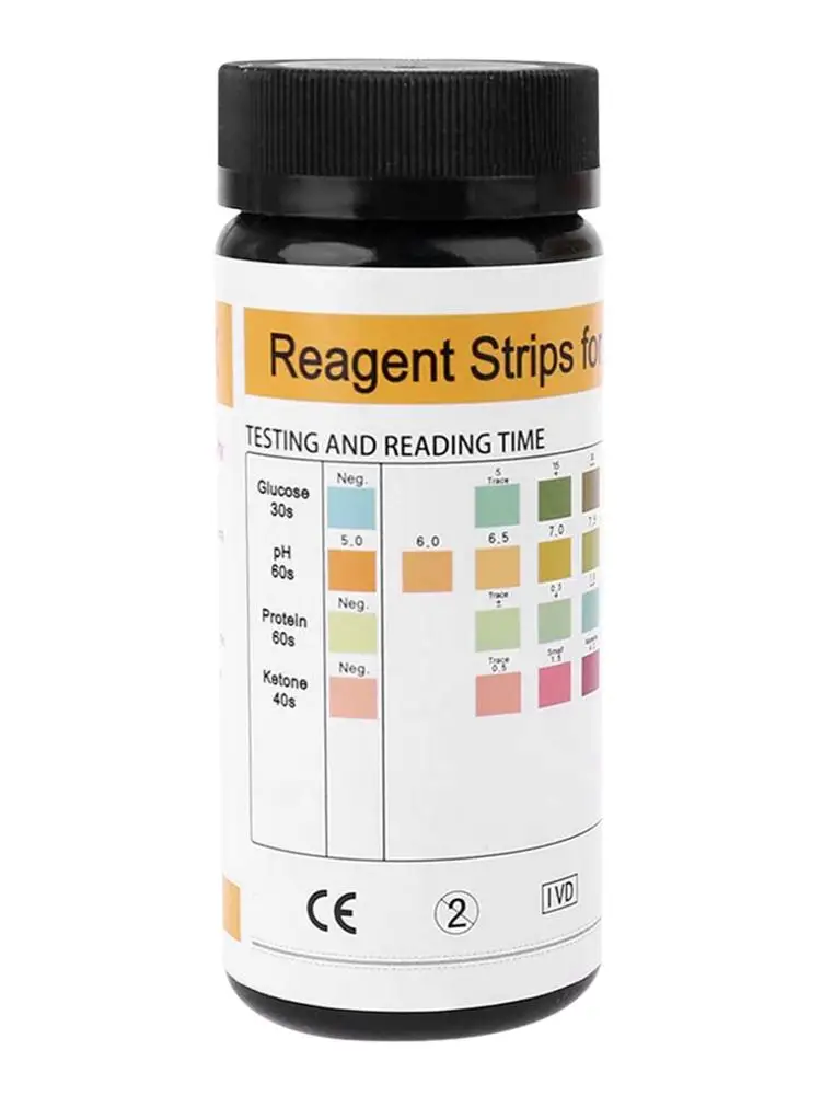 100 шт. PH Глюкоза белок кетона мочи Тесты полосы Бумага химические реагенты для