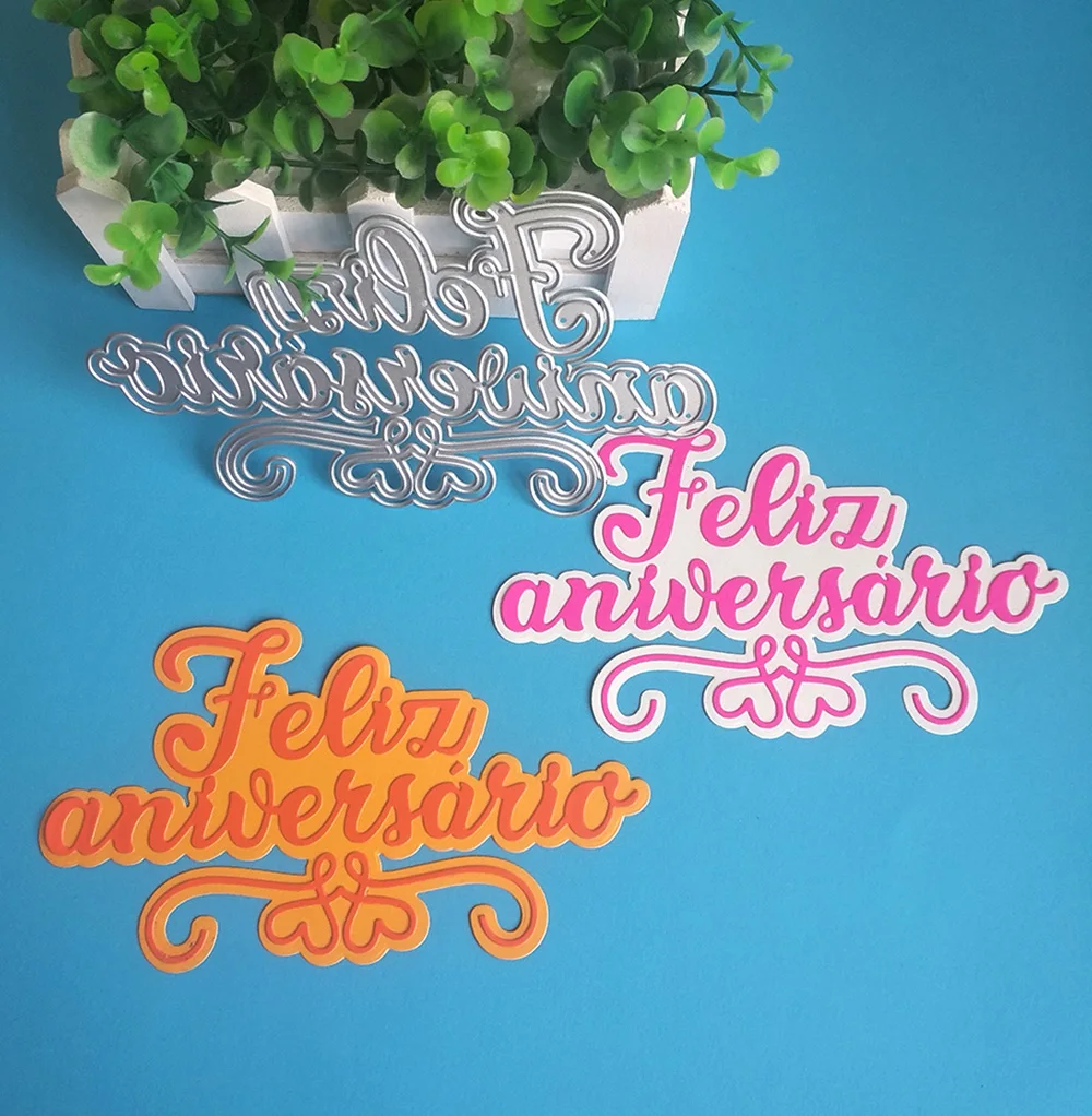 Happy birthday in new portuguese cutting dies DIY scrapbook, embossed card, photo album decoration, handmade crafts
Happy birthday in new portuguese cutting dies DIY scrapbook, embossed card, photo album decoration, handmade crafts