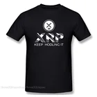 Высококачественная Мужская черная футболка XRP Ripple Coin с криптовалютой надписью Keep Hodling It Less, футболки из чистого хлопка, футболки в стиле Харадзюку