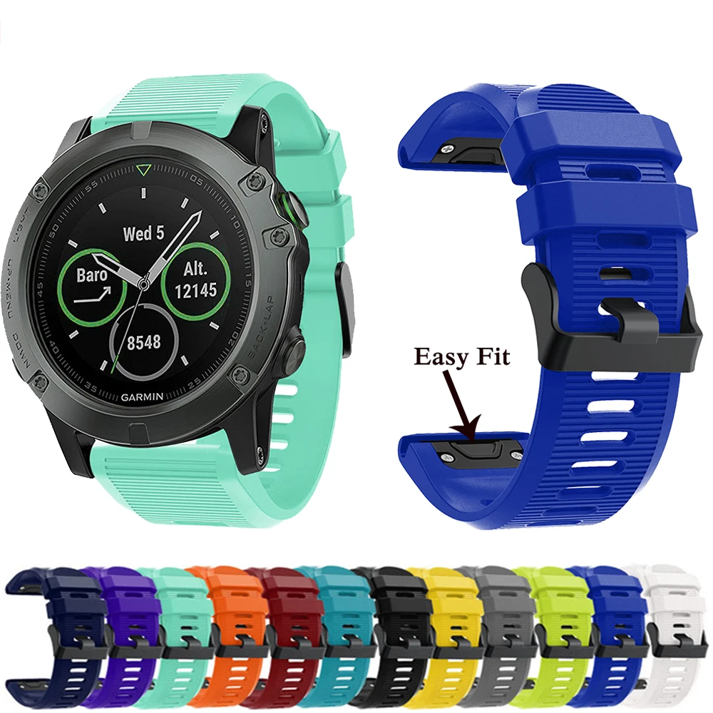 

Silicone watchband strap For Garmin Fenix 5X 5X Plus 3 3HR smart band bracelet Adjustable wristband For Garmin Fenix 6X 6X Pro