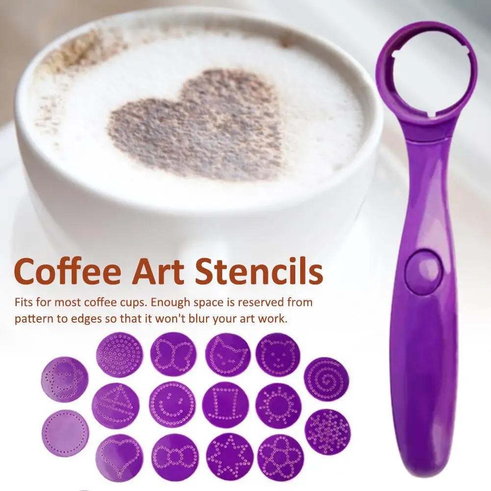 17PCS Cake Spray Pattern Coffee Printing Birthday Sugar Powder Pastry Decoration Snow Template | Дом и сад