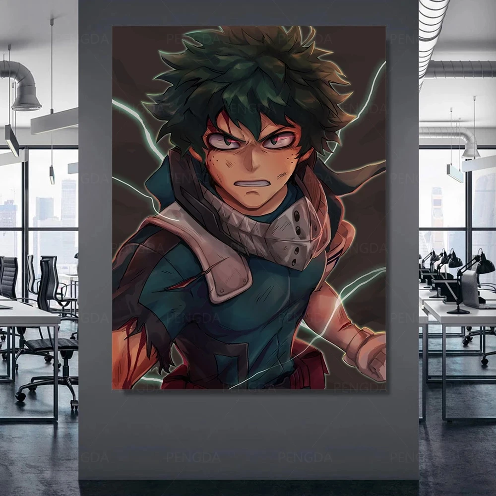 

Home Decor Canvas Anime Nine Out of Green Valley Painting My Hero Academy Pictures Boy Wall Art Print Modular Poster Living Room