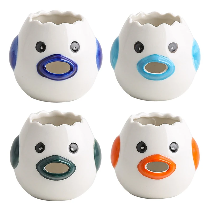 

Creative Cartoon Egg Separators Yolk & Egg White Separator Opeaner Cute Ceramic Automatic Separator Beaters Kitchen Tool