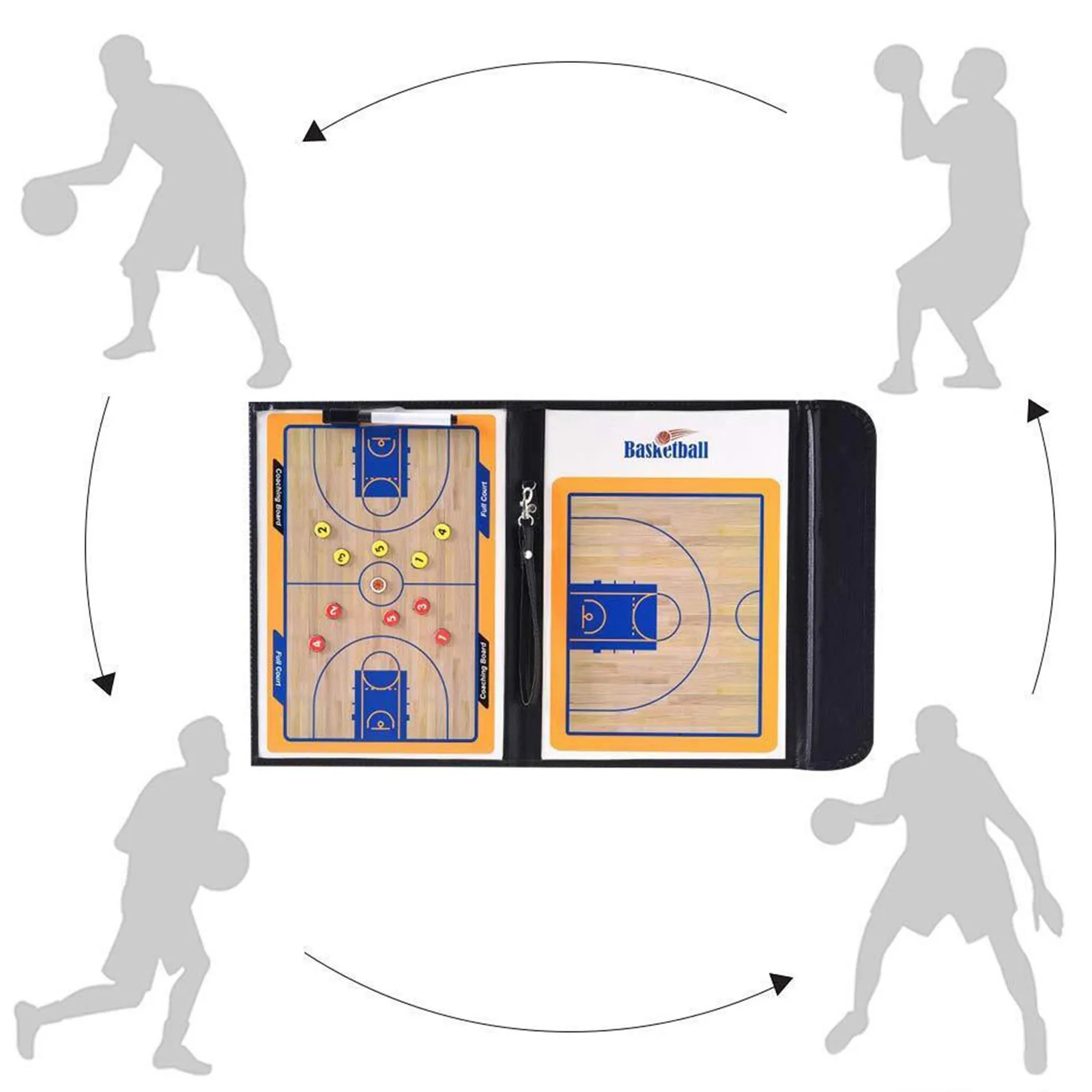 

New Foldable Basketball Simulation Board Portable Double-sided Training Board Interactive Basketball Tactical Ttraining Toys