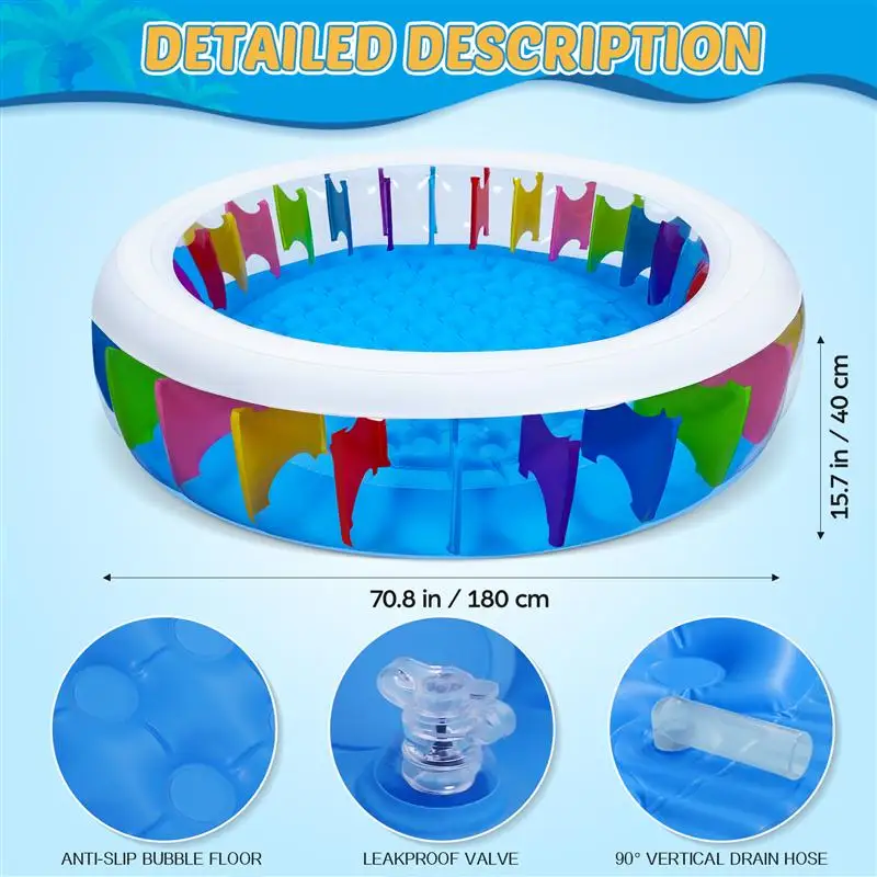 UNOMOR 180cm Swimming Summer Playing Game Inflatable Pool Water Sprinkler | Инструменты
