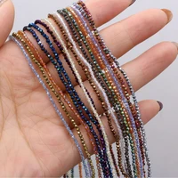 2mm natural stone spinel beads small faceted shiny crystal bead for jewelry making diy necklace bracelet accessories 15inch