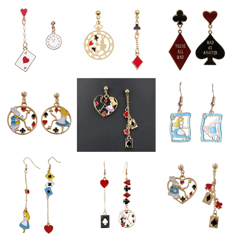 Женские асимметричные серьги подвески с эмалью висячие ювелирные украшения для