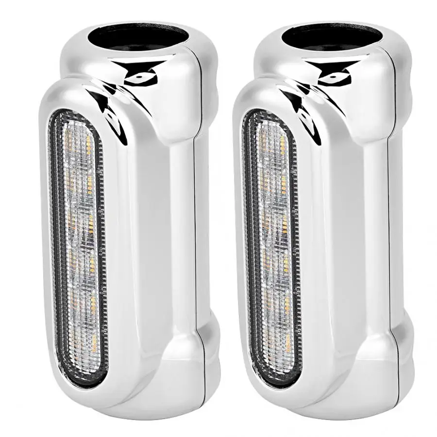 1 пара мотоциклов шоссе бар прозрачные линзы горки светодиодные фары указатель