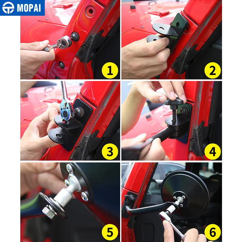 Автомобильное Зеркало MOPAI для Jeep Wrangler JK 2007-2017 регулируемое зеркало заднего вида