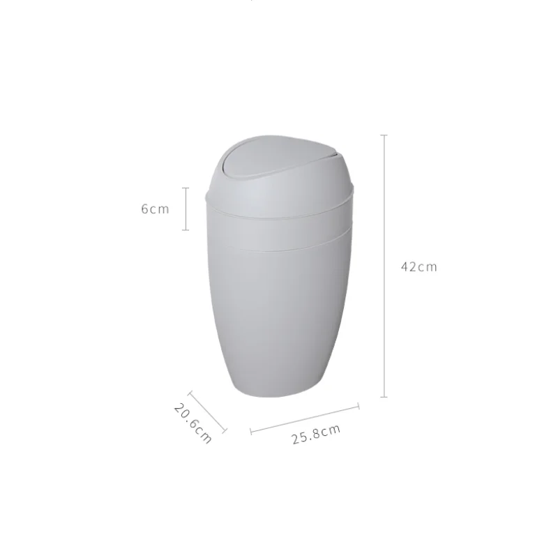 

Nordic Home Waste Bins Kitchen Flipped Lid Trash Can Bathroom Clean Garbage Storage Bucket Toilet Slit Trash Bins Office Dustbin