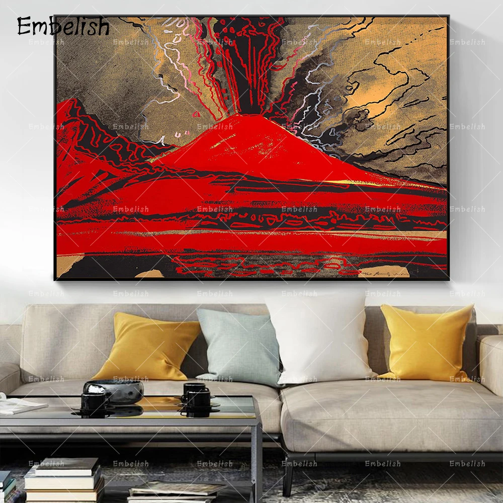 Embelish 1 шт. большие настенные художественные картины Энди Уорхола Везувий