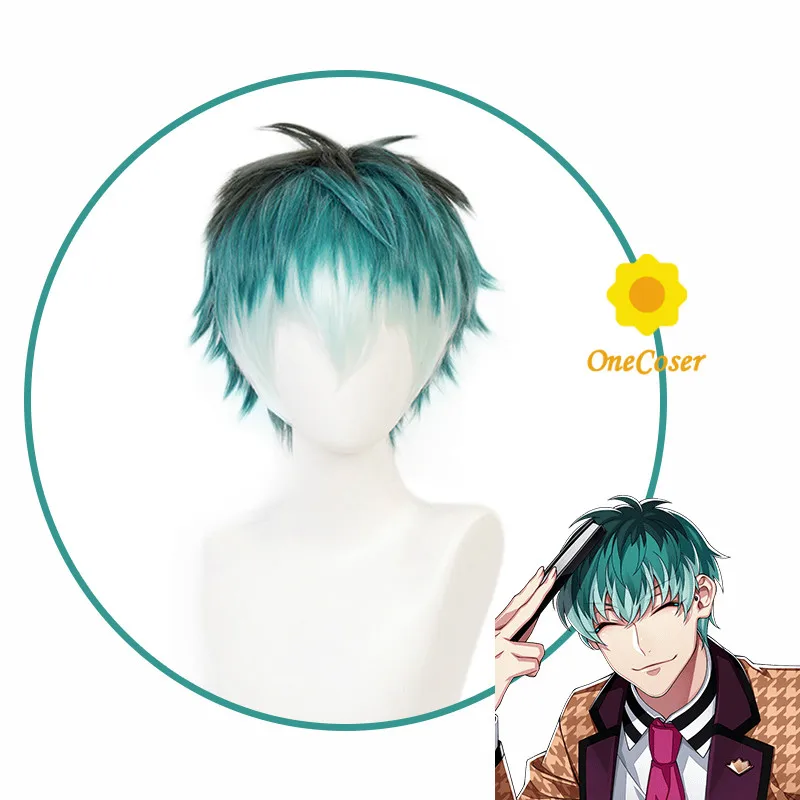 Разделение рэп битва гипноз MIC DRB Sasara nurудэ косплей короткий зеленый парик