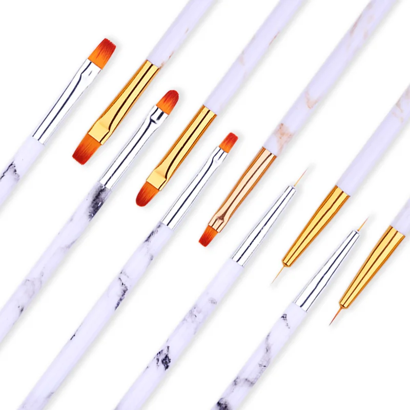 5 шт. УФ гелевая ручка Набор ногтей лайнер живопись кисти для рисования ногти