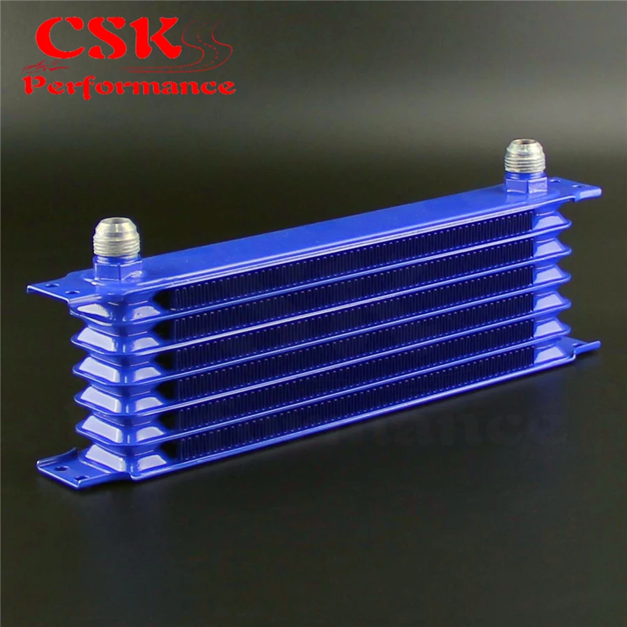 7 Row AN10 Aluminum Oil Cooler for Turbo/Engine/Transmission/Differntral Black / Blue |