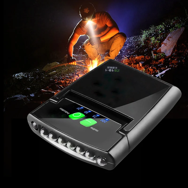6Led перезаряжаемый датчик тела, клипса на фары, шапка, регулируемая крышка лампы, водонепроницаемый IP64 головной светильник фонарь светильник встроенный