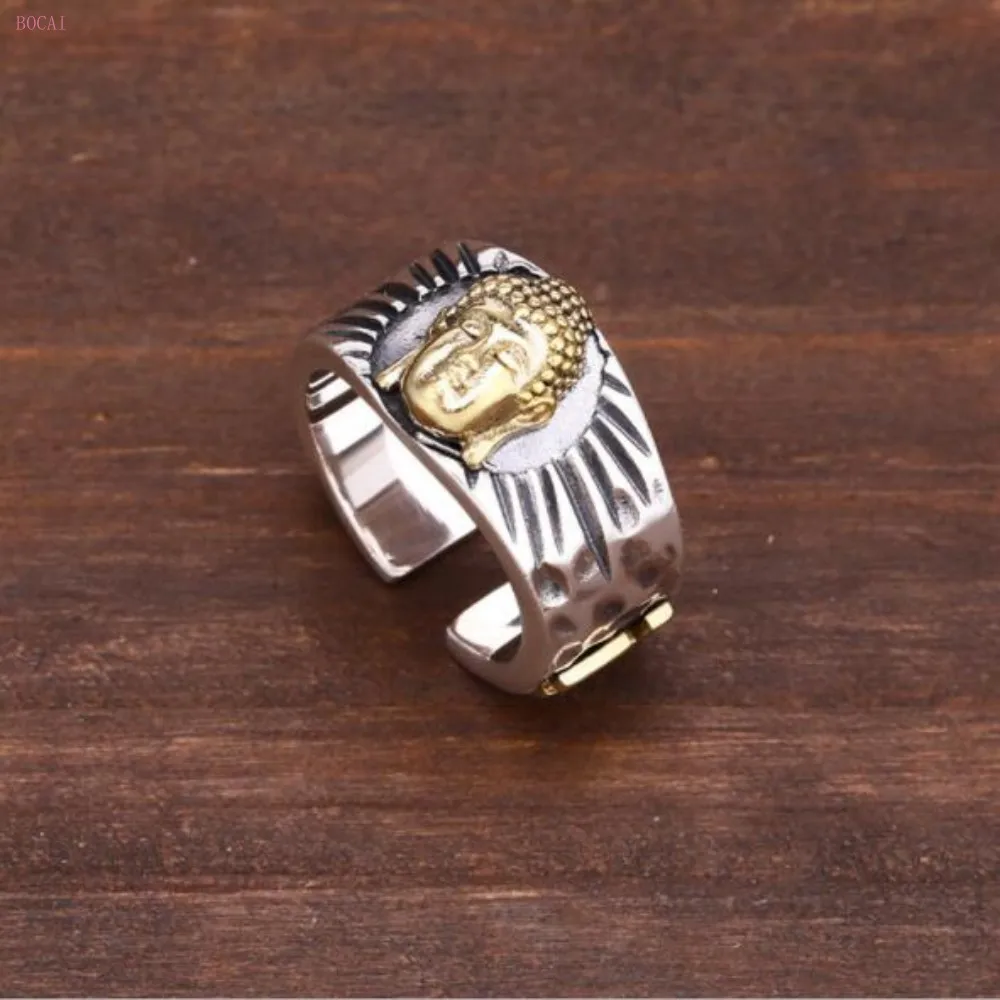 Мужское и женское Открытое кольцо BOCAI S925 из серебра 2021 пробы популярные