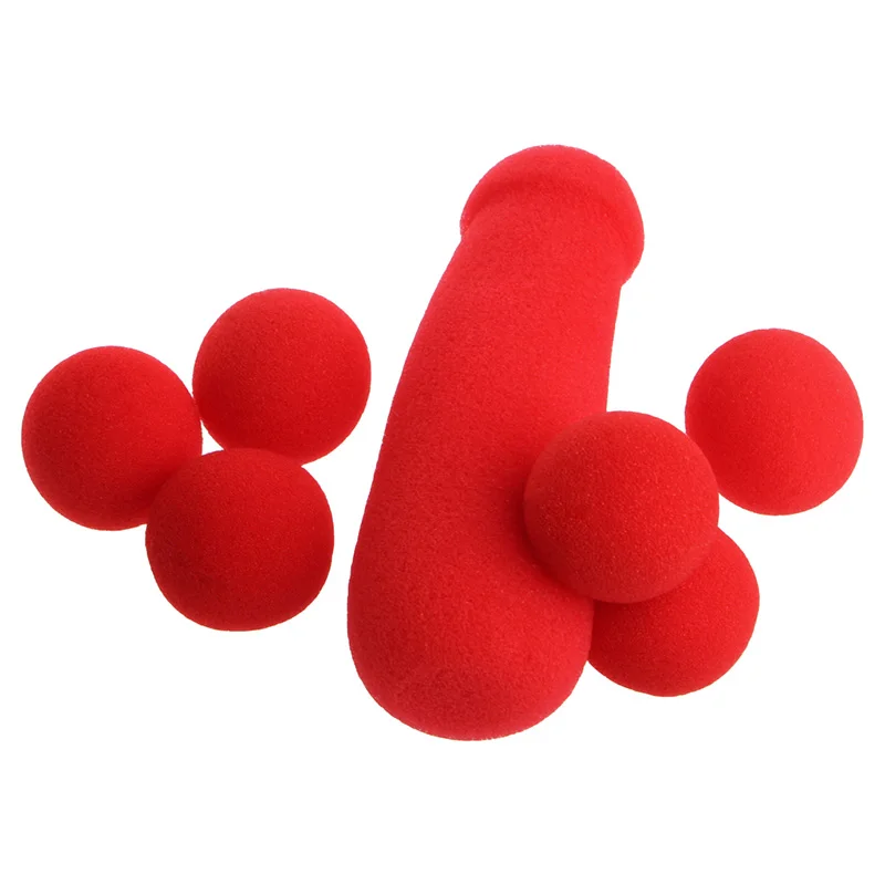 

Small Sponge Brother 4Pcs Red Sponge Balls Funny Stage Prop Tricks Toys