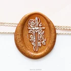 Цветочный меч печать штамп, цветок, сургучная Печать комплект печатей, подарочная упаковка растения уплотнения, Перри Набор восковых печатей, ремесло штамп