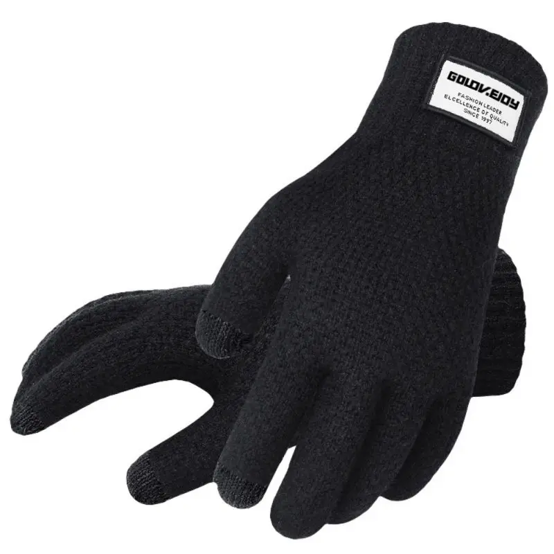 

Thermal Lined Warm Knit Gloves Touch Screen Gloves Outdoor Sports Full Finger Winter Gloves