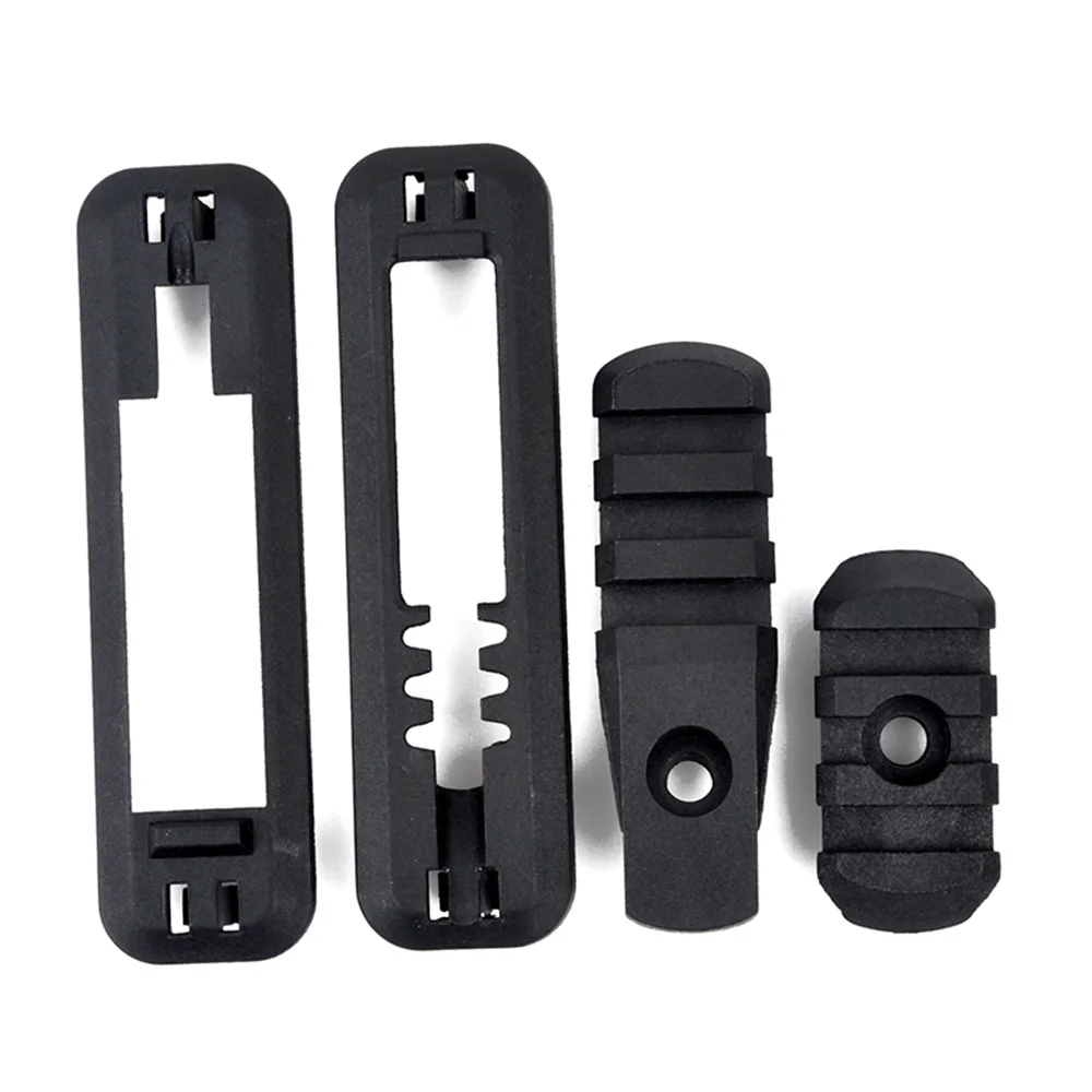 WADSN 8 шт./1 комплект тактический страйкбол полимер MOE Handguard комплект для освещения рельсовая крышка крепления Охотничьи аксессуары - Цвет: BK