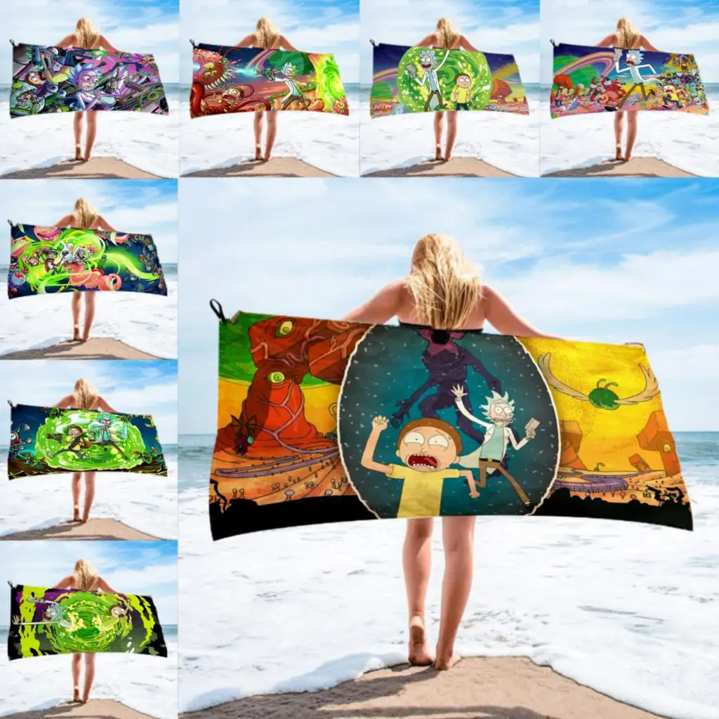 Банное полотенце из микрофибры пляжное женская шелковая длинная юбка с принтом