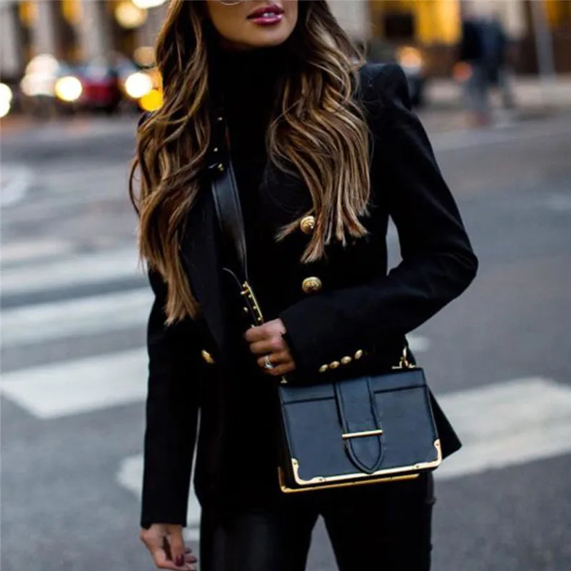 Женский костюм пальто модный кардиган на пуговицах с длинным рукавом и v образным