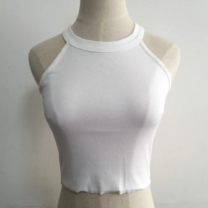 Summer 2020 Womens Sexy Casual Slim Sleeveless Tank Tops Vest Solid Color Crop Top for Ladies Fitness Women Clothing | Женская одежда