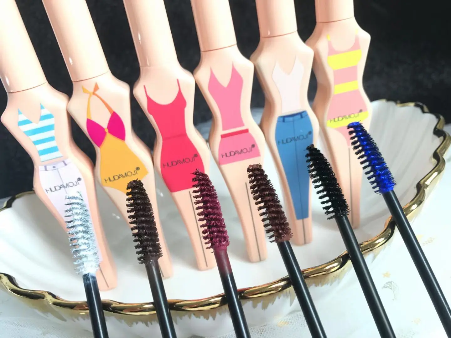 

HUDAMOJI Waterproof Colorful Mascara 6 Colors Long Lasting Mascara Lengthening Voluminous Mascara for Eyelash Eye Makeup